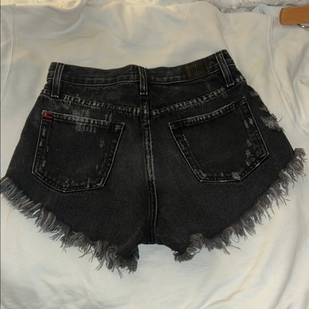 BDG black denim shorts size 27